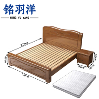 铭羽洋单人床120*220*47cm+1床头柜+5cm床垫套