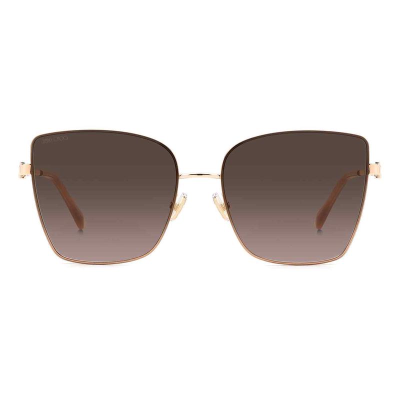 周仰杰(JIMMY CHOO)女士金属全框方形渐变棕太阳镜时尚百搭潮牌