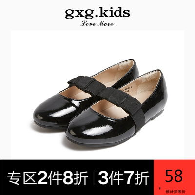 gxgkids女童皮鞋女孩儿童黑色公主鞋女孩单鞋小学生春款小皮鞋