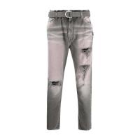 Off-White奢侈品服饰男石洗效果直筒牛仔裤 OMYA005E20DEN001-0901