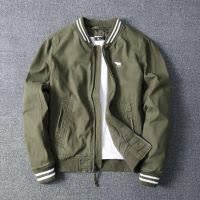SUNTEK欧美复古春秋冬男装棉色迷彩厚实修身运动夹克外套棒球服男潮夹克
