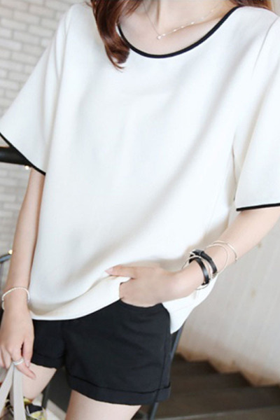 夏季新款女T恤学生短袖上衣韩版纯色大码半袖打底衫