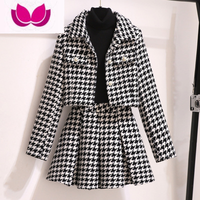 七斓小香风套装裙女2023新款小个子显高网红高级感套装