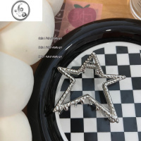 JiMi快乐在不经意间~y2k小众高级甜酷五角星高马尾金属抓夹半扎鲨鱼夹