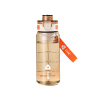 希乐塑料杯550ml大容量携带方便耐用通透国画棕XL-2418