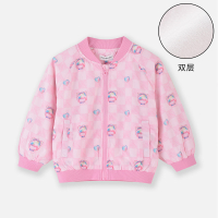 [直降价:69元]铅笔俱乐部2025春装新款女小童外套儿童印花夹克宝宝立领棒球服