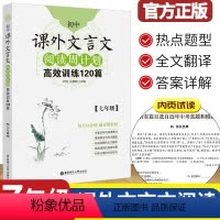 [正版]周计划课外文言文阅读高效训练120篇语文七年级上册下册 初中初一7七年级全一册中学生教辅书阅读训练 课