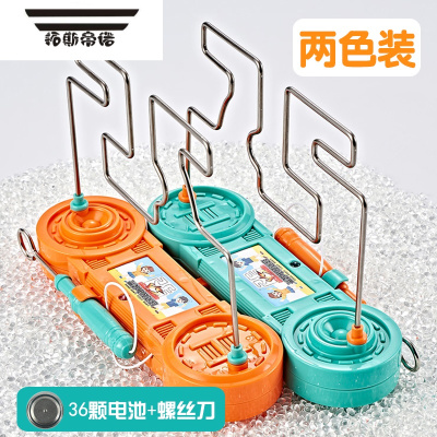 拓斯帝诺火线冲击益智玩具儿童专注力训练穿越游戏道具聚会室内动绿色+橙色高配-36颗电池双人竞技迷宫儿童迷宫