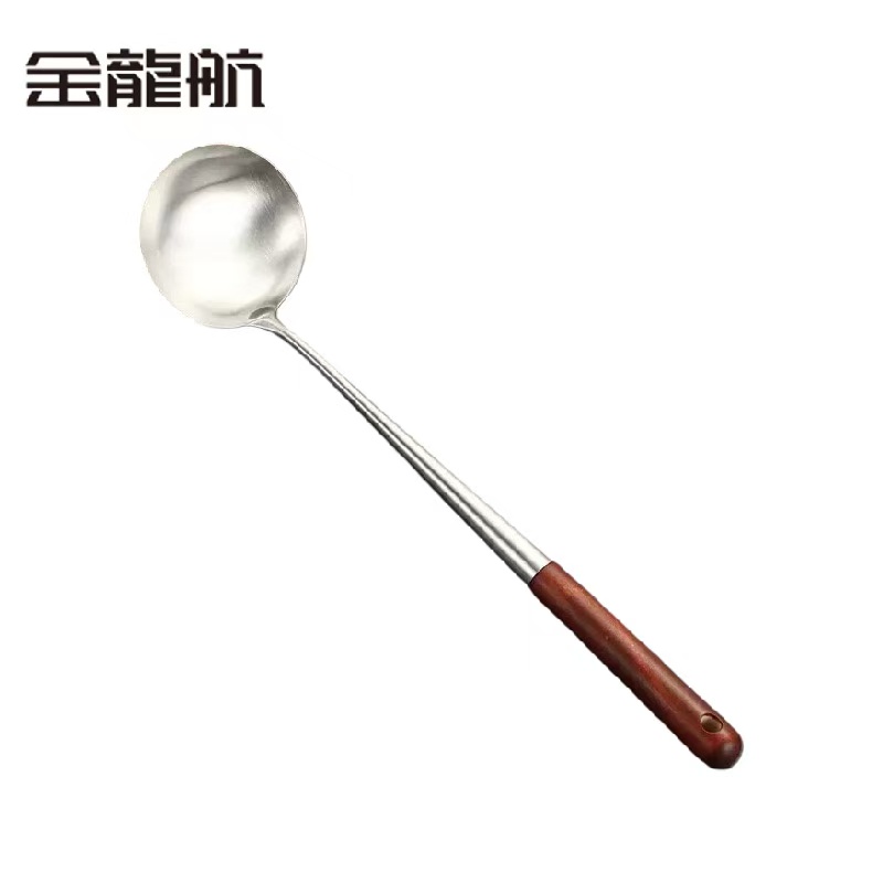 金龙航 不锈钢木柄汤勺/个