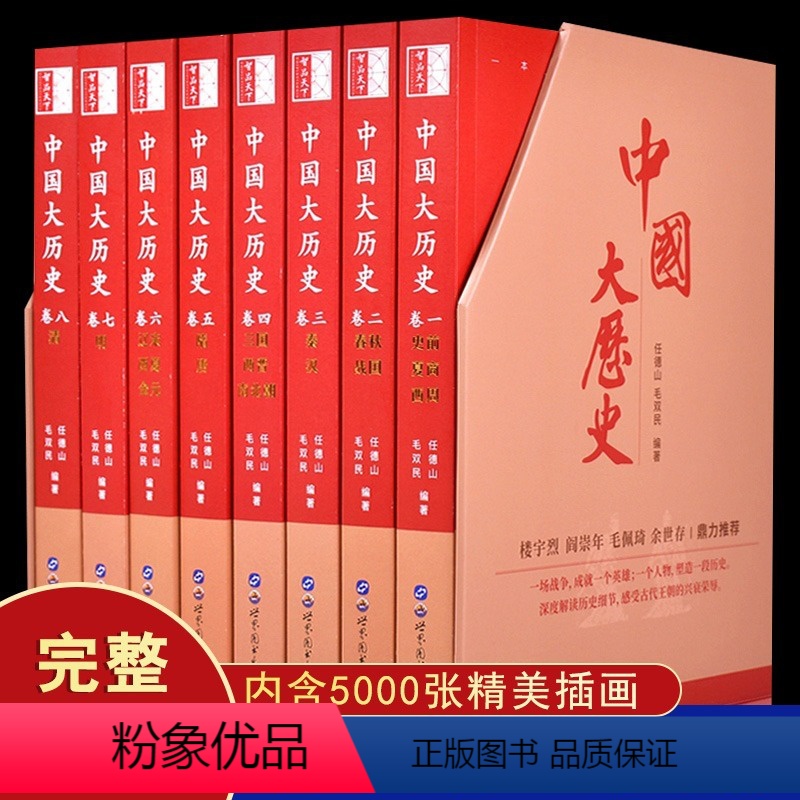 [正版]中国大历史8册 任德山毛双民 中国历史书籍全套 一套书读透二十四史 中华上下两千年秦制汉书战国策唐宋元明清明史