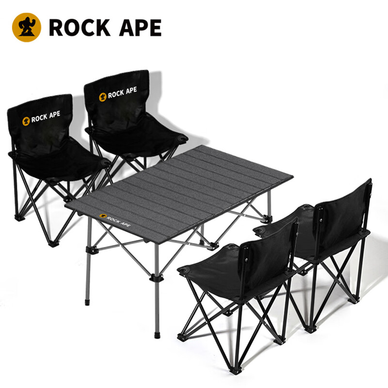 洛克猩球 大号蛋卷桌露营套装(一桌四椅)RACM050