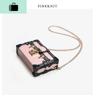 时尚包包个性小方包单肩斜挎女包手机包牙签纹盒子包NEW LAKE女斜挎包