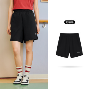 361°运动短裤女夏季新款针织宽松透气五分裤女复古学院风休闲短裤女