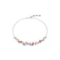 Swarovski璀璨水晶镶钻项链女款时尚多切面项链彩色闪耀女士饰品