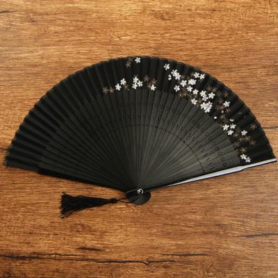 扇子折扇中国风复古风精致镂空竹质装饰小夏季随身舞蹈扇三维工匠镂空款