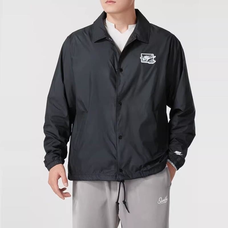 NIKE耐克外套运动休闲舒适梭织翻领男装夹克FZ0801-010 D