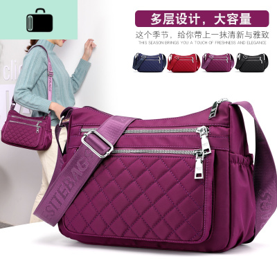 2018新款绣线女包女士包包尼龙牛津布帆布包单肩斜挎包防水妈妈包NEWLAKE女斜挎包