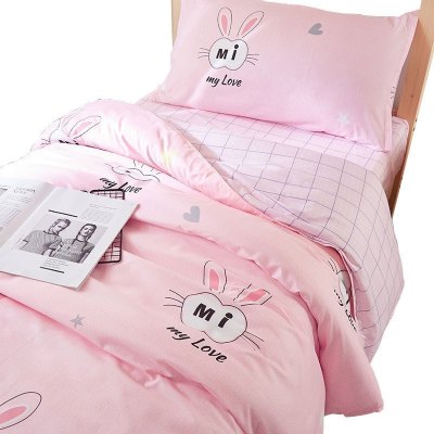 美帮汇床单三件套少女 风寝室上下铺六件套粉被子四件套单人学生宿舍