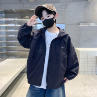 男童外套春秋款2026新款中大童春装男孩炸街痞帅风衣儿童冲锋衣潮