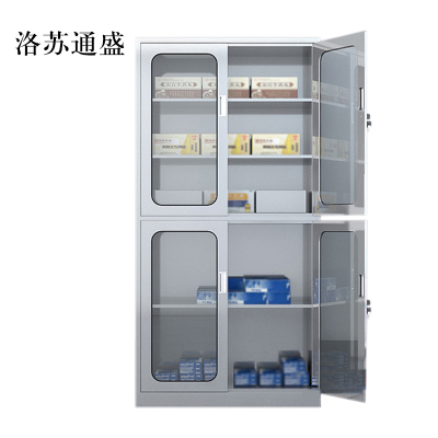 洛苏通盛文件柜不锈钢柜子储物柜资料柜档案柜带锁文件柜304上下玻文件柜常规款