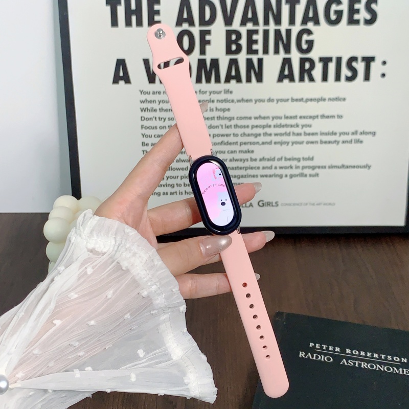 适用于小米手环10表带8/9陶瓷版反扣7硅胶6/5/4/3替换腕带通用NFC版配件男女生硅胶保护套膜夏天3264