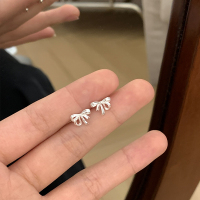 S999纯银[公主的蝴蝶结]耳钉女甜美时髦韩系耳环小众设计感送女朋友老婆情人节七夕生日礼物