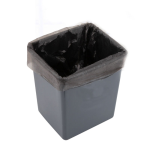 安居先森无盖方形垃圾桶家用办公室宿舍10只装 8L灰色(套)