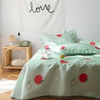 家柏饰(CORATED)冰丝凉席三件套1.8m床夏季1.5米可折叠学生苹果乐园