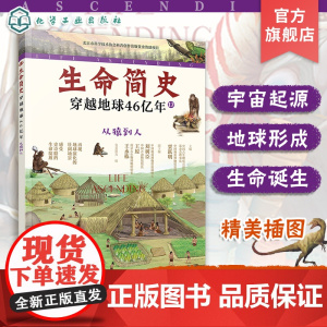 生命简史 穿越地球46亿年 从猿到人 6-12-15岁儿童中小学生青少年科普读物 宇宙起源地球形成生命诞生史前世界探索图