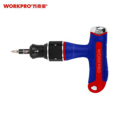 万克宝 T型柄7合1双向倍数棘轮螺丝批 WP221072 把