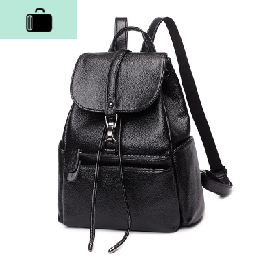 皮双肩包女背包2020新款防盗软皮休闲百搭潮时尚牛皮大容量女包new