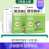 [2本]二年级上册(含AI测评) [正版]字帖一年级二三年级上册小学生练字人教版语文同步练字帖四五六年级下册生字描红每日