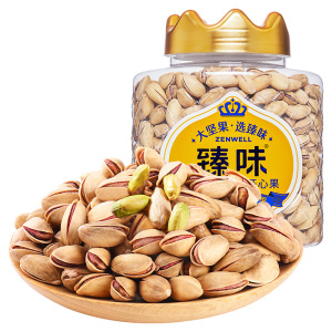 臻味570g土耳其原色开心果每盎司32-34颗特大果原色原香开口率大于99%坚果