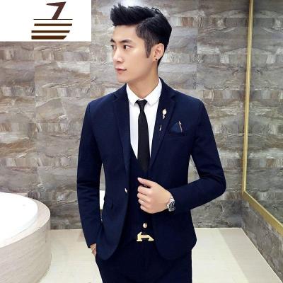 NEWLAKE韩版西服套装男修身职业正装服装大学生结婚伴郎团礼服西装