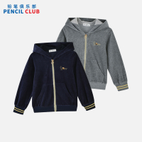 [1件3折]铅笔俱乐部秋冬新款女童外套中大童水晶绒运动上衣儿童拉链衫