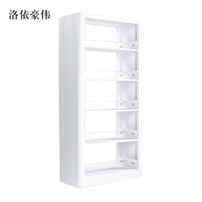 洛依豪伟图书馆书架阅览室货架资料档案架钢制书架双面五层主架