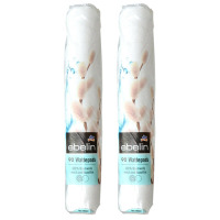 德国dm化妆棉ebelin伊贝琳进口圆形双面悬挂式卸妆棉纯全棉90片 化妆棉图案随机发 2条装