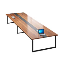 DXBG会议桌长桌简约现代工作台会议室长条桌办公桌椅组合3.5*1.4(米)