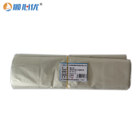 顺心优 透明手提白色塑料袋购物袋 36*55cm 100个/包