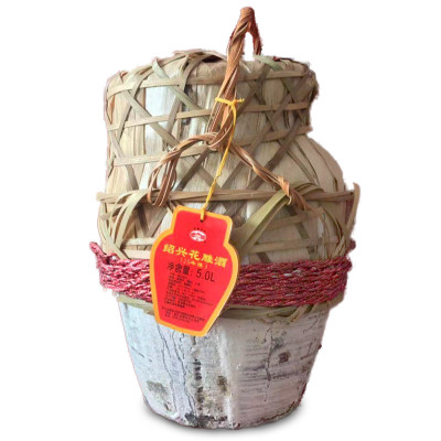 古越龙山绍兴黄酒坛装花雕酒10斤半干型20年二十年陈酿5L坛装