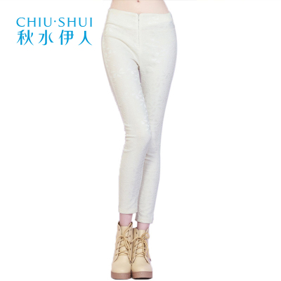 秋水伊人冬装新款百搭休闲紧身小脚打底长裤子女FR185_29