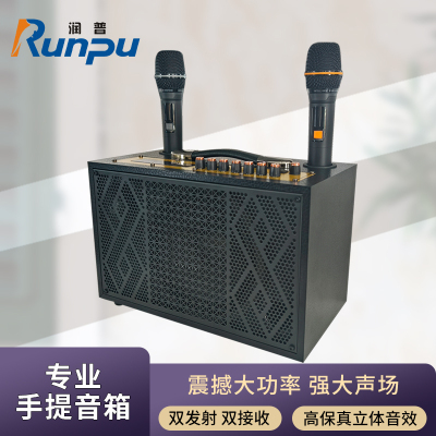 润普Runpu会议音频扩声设备手提音箱卡拉OK户外演出活动野外作训会议扩声音箱手持话筒RP-S-LGS150W
