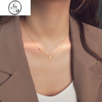 JiMi小巧异性爱心项链女锁骨链2022年新款夏学生短款轻奢简约钛钢饰品