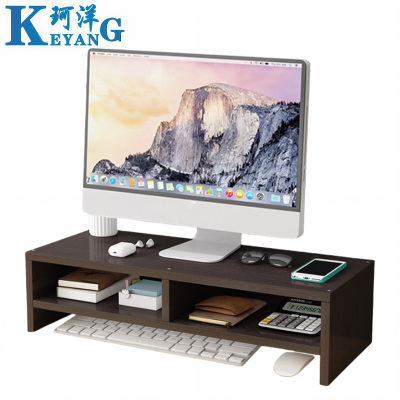 珂洋 显示器增高架 双层隔断(黑胡桃) 个