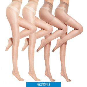 浪莎黑丝袜女薄款黑色防勾丝夏天菠萝肉色光腿神器超薄春秋连裤袜
