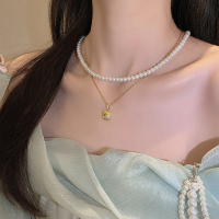 精致锆石项链女轻奢小众设计高级感锁骨链ins简约冷淡风珍珠配饰送女朋友老婆情人节七夕生日礼物