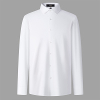 鳄鱼恤CROCODILE 秋冬男士商务休闲衬衫百搭长袖免烫衬衣