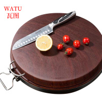 瓦图 圆形砧板 铁木砧板33*5钢圈
