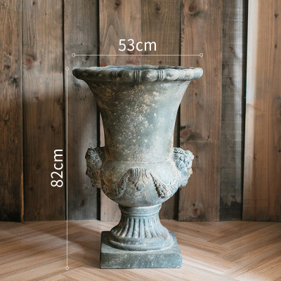 家柏饰(CORATED)欧式复古罗马柱大花盆户外庭院落地装饰摆件别墅口大尺寸 欧式柱盆(B款) 大