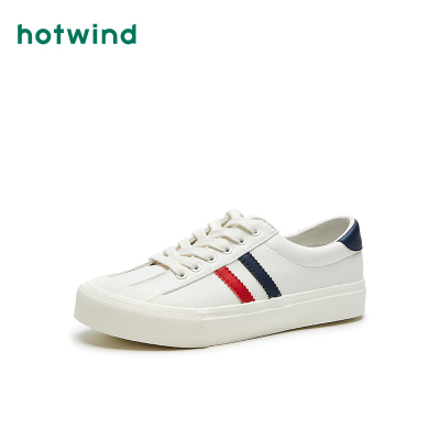 热风21年春季新款女士时尚小白鞋休闲鞋H14W1599
